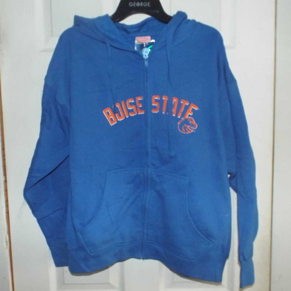 NWT Boise State Zipper Hoodie Womens 2xl Blue